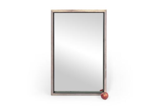 Max Ingrand Polished Metal Mirror - Full with Size Comparison - Styylish