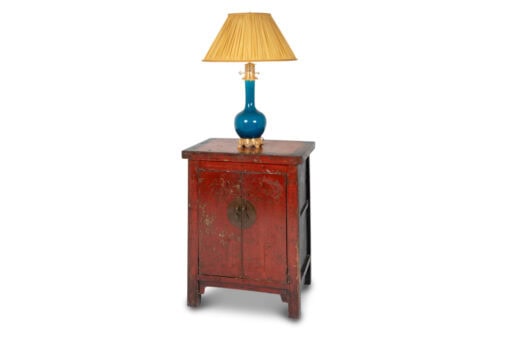 Chinese Red Lacquer Sideboards - With Lamp - Styylish