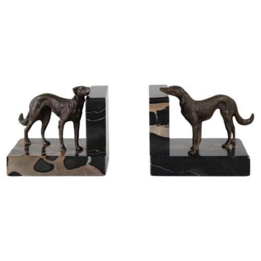 Italian Art Deco Bookends with Bronze - Styylish