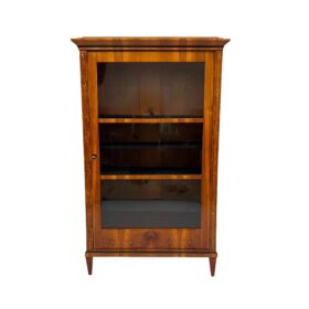 Cherry Biedermeier Display Cabinet, Ash Burl, Austria circa 1820