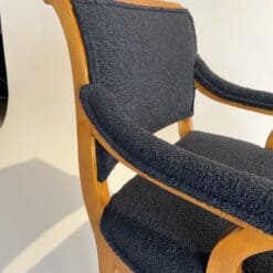 Biedermeier Armchair Solid Beech - Armrest Fabric - Styylish