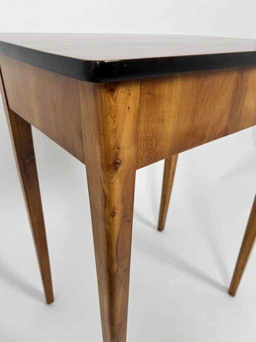 Biedermeier Side Table Cherry Wood - Leg Detail - Styylish