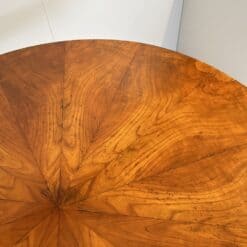 Biedermeier Center Table Cherry Wood - Star Pattern - Styylish