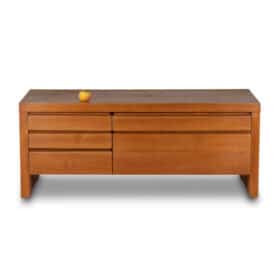 Pierre Chapo Low Sideboard in Natural Elm, Model R14A, 1976