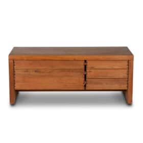 Pierre Chapo Low Sideboard in Natural Elm, Model R14A, 1976