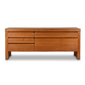 Pierre Chapo Low Sideboard in Natural Elm, Model R14A, 1976