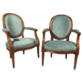 18th century Louis XVI Armchairs, Provincial France 1780, A Pair