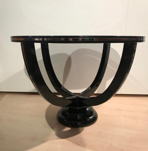 Round Art Deco Side Table - Full Front Profile - Styylish