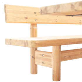 Rainer Daumiller Bench Set with Table in Larch, 1980s