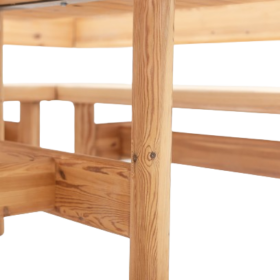 Rainer Daumiller Bench Set with Table in Larch, 1980s