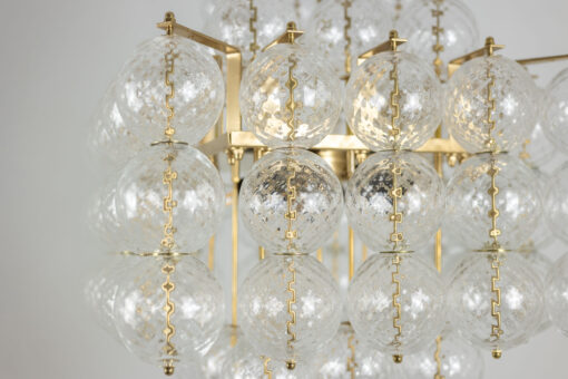 Chandelier Blown Glass Gilded Brass - Gold Frame - Styylish