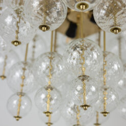 Chandelier Blown Glass Gilded Brass - Gold Frame and Glass - Styylish