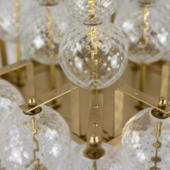 Chandelier Blown Glass Gilded Brass - Frame Detail - Styylish