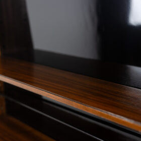 Double-sided Rosewood Bookcase on Casters. Circa 1960.