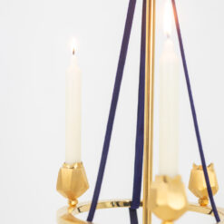 Candlestick Gilded Brass and Velvet - Holder - Styylish