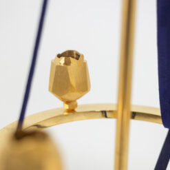 Candlestick Gilded Brass and Velvet - Brass Detail - Styylish