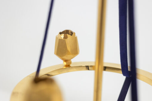 Candlestick Gilded Brass and Velvet - Brass Detail - Styylish