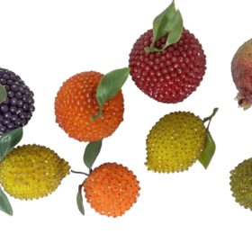 Set of Fantasy Beaded Fruits, Circa 1950