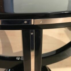 Round Art Deco Side Table - Chrome Sidings - Styylish