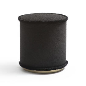 IL Pouf I Bouclé Black by LO Decor