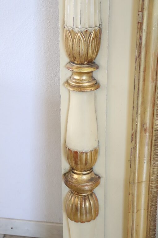 Antique Neoclassical Large Wall Mirror - Gilt Column Base - Styylish