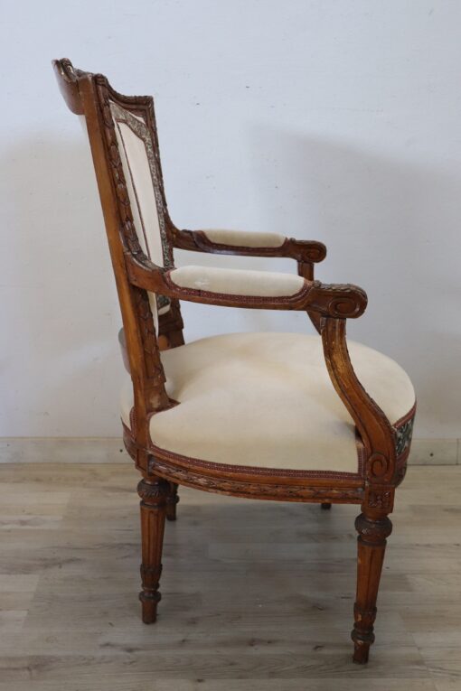 Antique Armchair Louis XVI - Frame Side Profile - Styylish