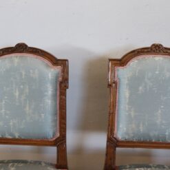 Antique Set of 4 Chairs - Blue Cushion - Styylish