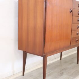 Long Sideboard in Teak Veneer, Italy 1960s