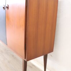 Long Sideboard in Teak Veneer - Side View - Styylish