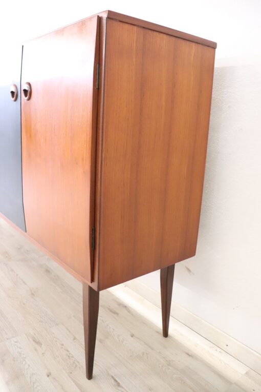 Long Sideboard in Teak Veneer - Side View - Styylish