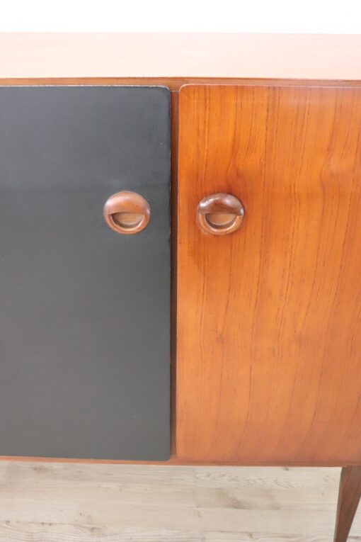 Long Sideboard in Teak Veneer - Handle Detail - Styylish