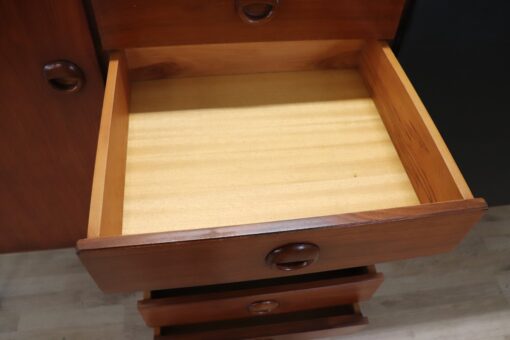 Long Sideboard in Teak Veneer - Drawers Interior Wood - Styylish