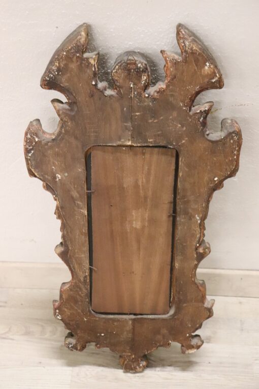 Gothic Carved Wood Mirror - Back Profile - Styylish