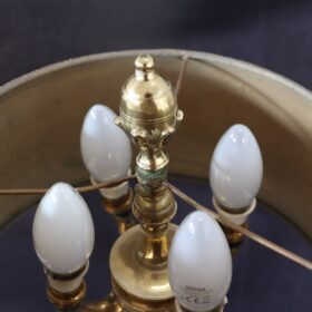 Italian Vintage Brass Table Lamp with Four Light Bulbs