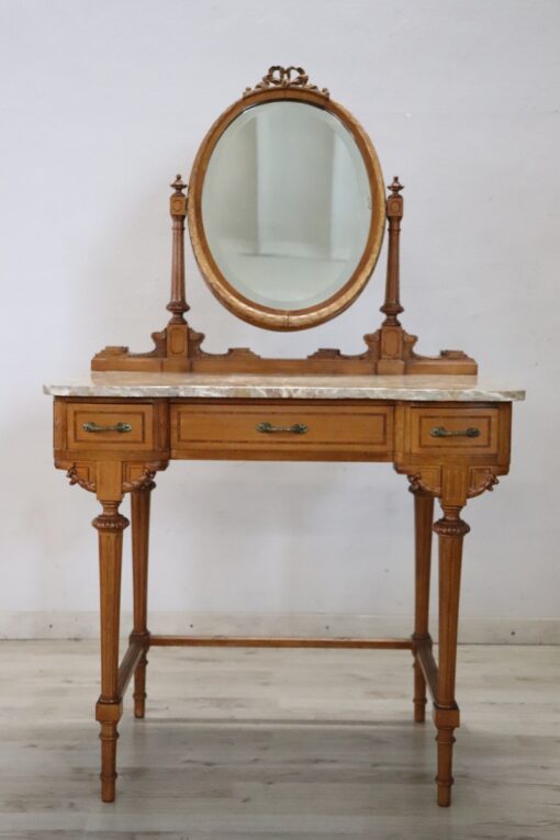 Louis XVI Dressing Table with Stool - Full - Styylish