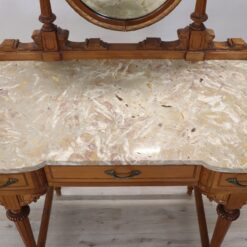 Louis XVI Dressing Table with Stool - Marble Top - Styylish