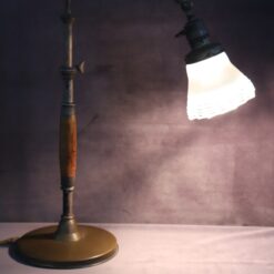 Brass and Glass Table Lamp - Light On - Styylish