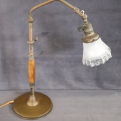 Brass and Glass Table Lamp - Light Off - Styylish