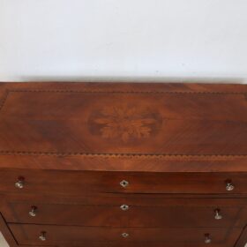 Italian Inlaid Walnut Louis XVI Style Chest of Drawers