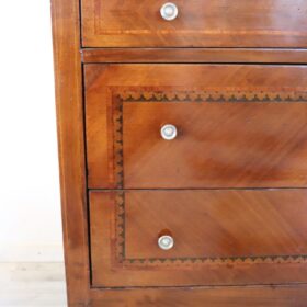 Italian Inlaid Walnut Louis XVI Style Chest of Drawers