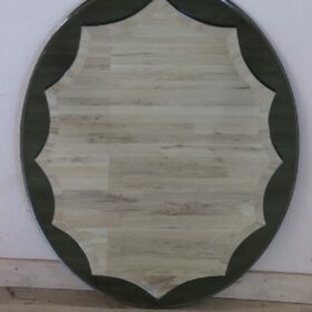 20th Century Vintage Italian Two Colors Oval Wall Mirror