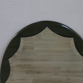 20th Century Vintage Italian Two Colors Oval Wall Mirror