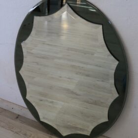 20th Century Vintage Italian Two Colors Oval Wall Mirror