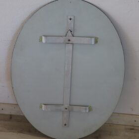 20th Century Vintage Italian Two Colors Oval Wall Mirror