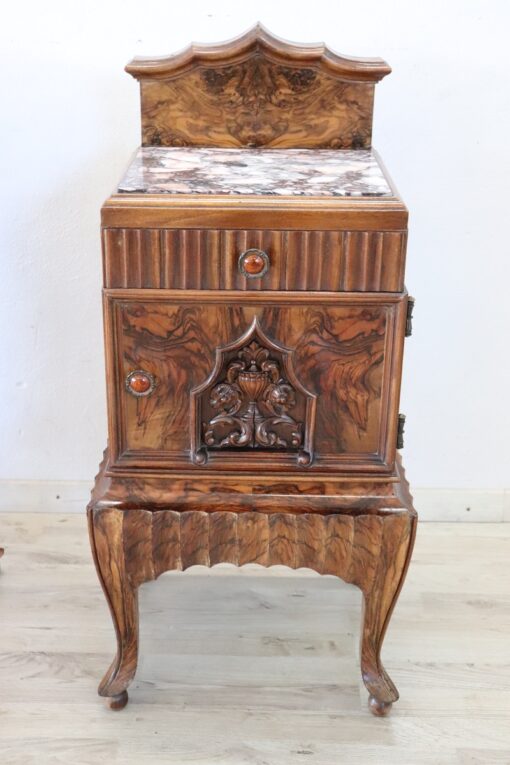 Nightstands with Marble Top - Front View - Styylish