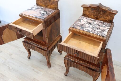 Nightstands with Marble Top - Top Drawer Interior - Styylish