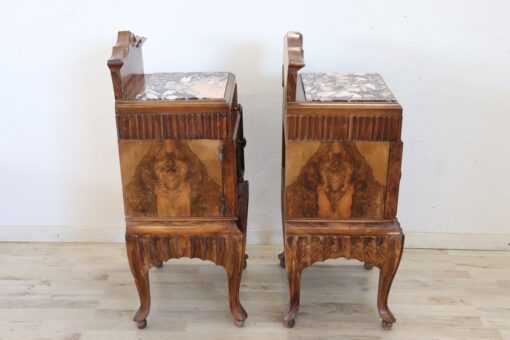 Nightstands with Marble Top - Side Burl - Styylish