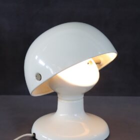 Italian Design White Metal Table Lamp by Tobia and Afra Scarpa for Flos, 1960s