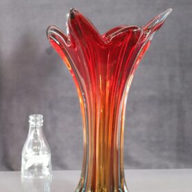 20th Century Italian Murano Glass Red Vase, 1960s