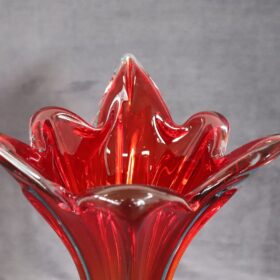 20th Century Italian Murano Glass Red Vase, 1960s